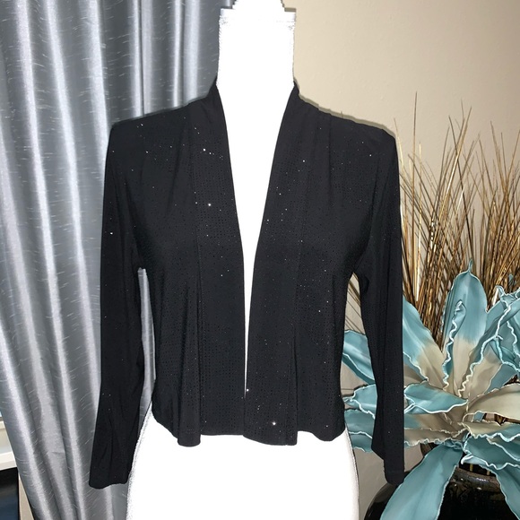 Calving Klein sparkling short cardigan black - Picture 1 of 8